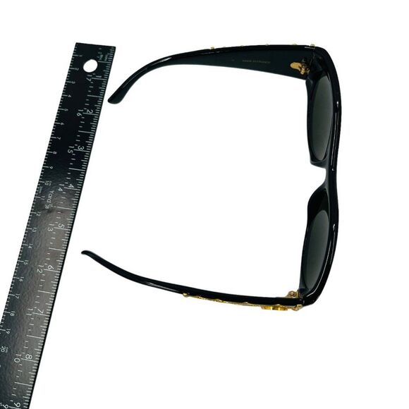 Vintage 1990s Black & Gold Rochas Paris Sunglasses Mod 9019 01 Made in France - Picture 15 of 16